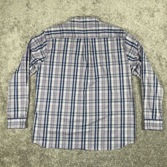 Vineyard Vines Button Down Shirt Mens Large On the Go Performance Plaid Brrr - Picture 9 of 14